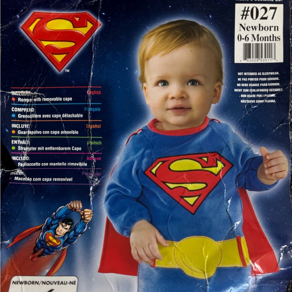 Superman Baby Costume: 0-6 month